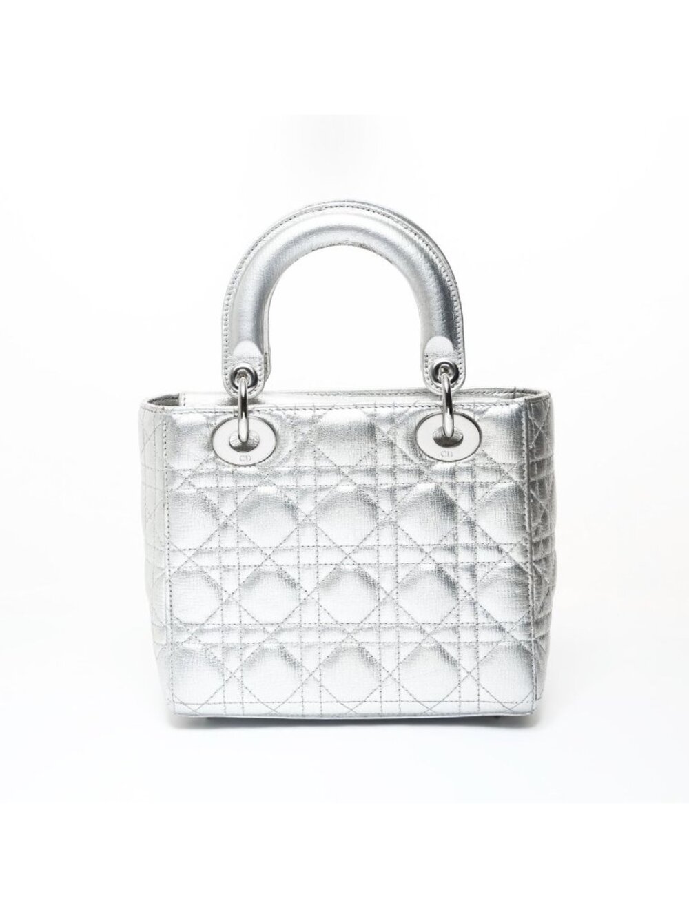 Dior Handbag Lady Dior Cannage Metallic - Picture 2 of 10